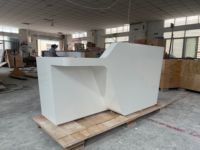 Sur mesure Corian Surface solide Restaurant en pierre Hôtel Clinique médicale Bureau de réception debout Comptoir de caisse