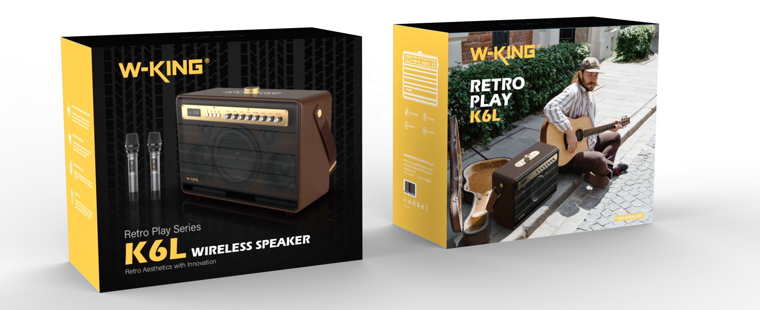 W-KING K6L Guitar Bluetooth Speaker - Portable & Wireless