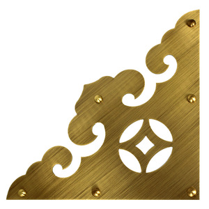 Chinese Antique Style Thickened Brass <b>Corner</b> <b>Protectors</b> 3-5mm 15-45cm Bronze Brass Color For Doors Furniture Cabinets - Product Image 4