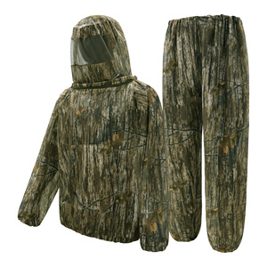 Ensemble veste et pantalon unisexe pour adulte, respirant, en maille camouflage, manches longues, coupe-vent, résistant aux UV, pour le camping et l'observation de la faune - Product Image 6