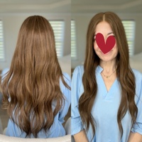 Peluca Brasileña de Cabello Humano con Nudos Judíos, Ondas Suaves, Color Marrón con Reflejos, Top de Encaje HD, Pequeña, 180% de Densidad, para Uso Diario Femenino