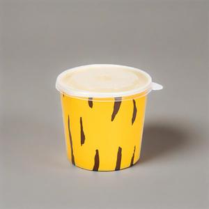 Bol à soupe en papier personnalisé avec logo, bon marché, avec couvercle de qualité alimentaire pour les repas à emporter, le petit-déjeuner, le porridge - Product Image 1