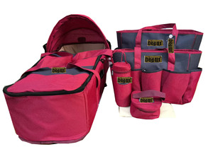 Ensemble de sacs à couches haut de gamme pour mamans et papas, best-seller, sac fourre-tout en polyester avec panier pour bébé pour les parents - Product Image 5