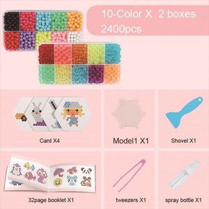 2019 Educational Kid Toys 10 Colors 2400 Pcs DIY Spray Crystal Art Crafts Pullzle Magic <b>Beads</b> - Product Image 6