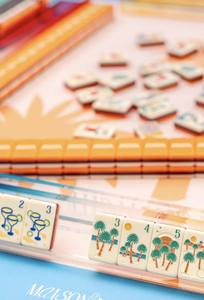 Table de Mahjong portable, ensemble de Mahjong de voyage, table de jeu pliable avec étui de transport pour le divertissement familial - Product Image 4