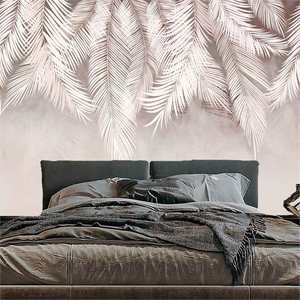 Tv fond mur papier peint moderne minimaliste 8d plume revêtement mural nordique salon Mural Film télévision papier peint - Product Image 3