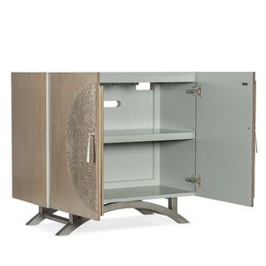 Buffet en bois de manguier avec structure en acier doux, finition claire, meuble de rangement pour salon, salle à manger, bureau à domicile - Product Image 4