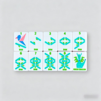 Ensemble de Mahjong américain moderne en acrylique à quatre niveaux de haute qualité, divertissement de luxe avec tuiles de Mahjong gravées.