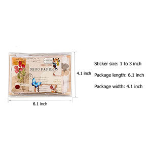 200 pièces Vintage Journal autocollants Scrapbook Pack accessoires Journal planificateurs bricolage papier artisanat Kits cahier Collage <span class=keywords><strong>Album</strong></span> - Product Image 6