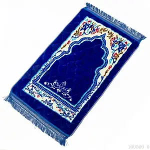 שטיח תפילה רך נגד החלקה מודפס גיבוי איסלאם מחצלות תפילה