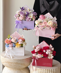 Nuevos Modelos Disponibles en Múltiples Colores, Exquisitas Cajas de Flores para Empaque de Regalos con Flores Frescas - Product Image 1