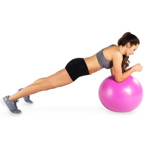 Ballon de yoga personnalisé avec logo, 65 cm, avec base, bande de résistance, anti-éclatement, ballon de fitness Pilates pour femmes enceintes, exercices à domicile - Product Image 6
