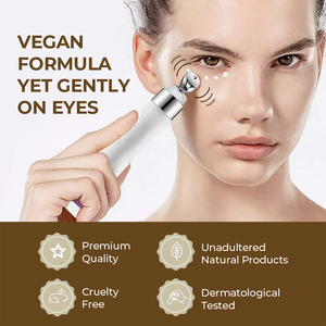 Oem Vegan Tube d'Applicateur de Crème pour les Yeux <span class=keywords><strong>Anti</strong></span>-poches Enlèvement des Poches <span class=keywords><strong>Anti</strong></span>-âge Caféine Crème Sous les Yeux Avec Applicateur de Massage - Product Image 4