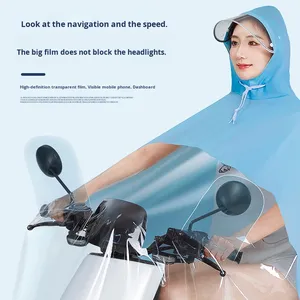 Bicicleta de moda universal para padres e hijos para dos personas para hombres y mujeres, motocicleta, scooter, chaqueta de bicicleta impermeable, <span class=keywords><strong>capa</strong></span> impermeable - Product Image 4