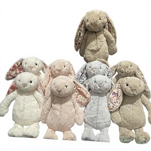 Cadeau d'anniversaire : Peluche <span class=keywords><strong>lapin</strong></span> en tissu fleuri, compagnon apaisant unisexe de 31 à 50 cm - Product Image 1