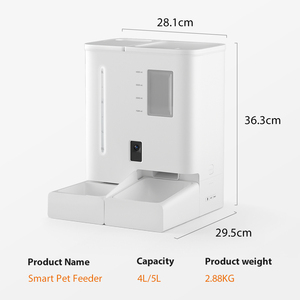 Köpek Kasesi 4L Su +5L Mama Entegre Akıllı Evcil Hayvan Besleyici 2'si 1 Arada Otomatik Şarj Edilebilir Çevre Dostu Zaman Ayarlı Taşınabilir - Product Image 5