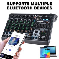 Console audio DJ professionnelle TD4 2 canaux, 48V USB MP3 99 DSP, cartes son et mélangeurs haut de gamme