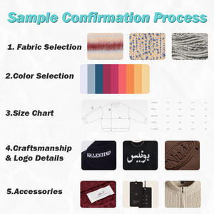 Logotipo personalizado ODM/OEM Hombres Retro Gradiente Top Heavy Knitwear Europa/Estados Unidos Street Style Invierno Cálido Suéter Fringe Hem - Product Image 5