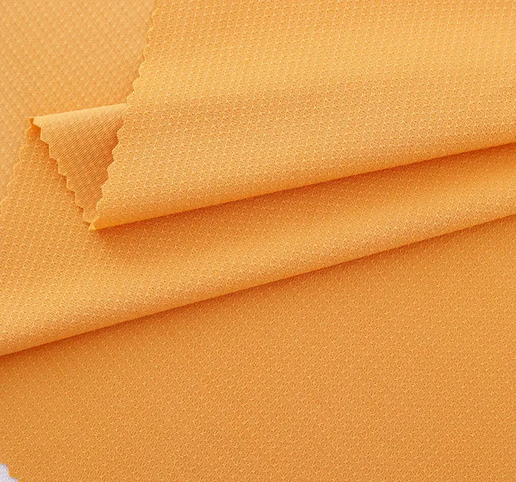 Rpet Fabric Recycled Polyester Spandex Athletic Dry Fit Jacquard Mesh Telas Fabric For Gym Fitness Running Sportswear