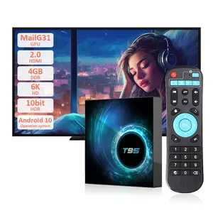 T95 H616 4G/64G Wifi H.265 6K Smart Android Box Media Play Set Top BOX T95 TV Box 10.0 Android 2g 16g 4g 32g 5g wifi