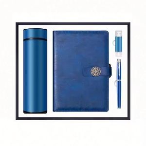 ชุดของขวัญสมุดโน้ต A5 หรูหราแบบขายส่ง ปรับแต่งได้ พร้อมปากกา แก้วเก็บความร้อน แฟลชไดรฟ์ USB สำหรับธุรกิจ โปรโมชั่นคริสต์มาสหรือวันรับปริญญา - Product Image 4