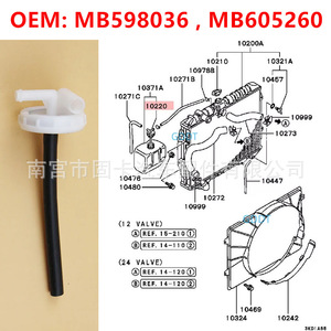 Mitsubishi <b>Radiator</b> Coolant Auxiliary Tank <b>Cap</b> MB598036 For Pajero V30 Montero Replacement Part - Product Image 4