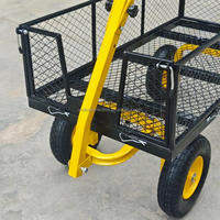 1000 Lbs Heavy Duty Steel Mesh Roll Container Garden Utility Trolley Portable Flower Cart
