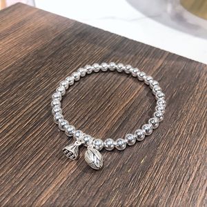 Bracelet à perles rondes en argent Sterling S925, avec breloque en graines de Lotus, cadeau pour femmes, Style japonais et coréen - Product Image 3