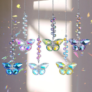 1pc Crystal Suncatcher Window Hanging Butterfly Sun Catchers Colored Crystals Prism <strong>Rainbow</strong> <strong>Maker</strong> for Window Garden Outdoor - Product Image 1