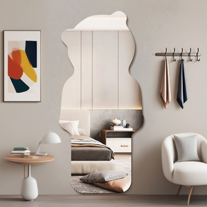 Adesivo <span class=keywords><strong>da</strong></span> parete a corpo intero in acrilico HD specchio morbido per bagno camera <span class=keywords><strong>da</strong></span> letto decorazioni per la casa a forma di specchio decorativo - Product Image 3