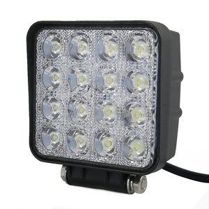 48W luce di lavoro a LED quadrata 16X3W LED con raggio profondo per auto e barche - Product Image 5