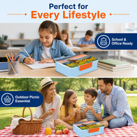 Boîte à lunch bento pour enfants, étanche, isolée, multi-compartiments, avec séparateur amovible, en plastique, pour tout-petits, garçons, filles, école