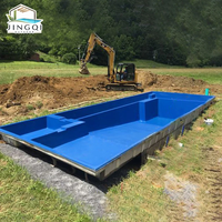 Piscine modulaire hors-sol en fibre de verre, grand format, pour l'extérieur, avec jacuzzi intégré, panneau paysager, pour la formation, le patio et la détente, vente en gros, pour les vacances