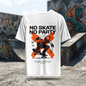 T-shirt Streetwear Oversize Personnalisé avec Motif Skateboard – Vêtement Urbain Décontracté Imprimé pour le Skateboard - Product Image 3
