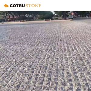 Chine Naturel Basalte Bluetsone Mix Pavé Tuile Flammé Fini Noir Pavé Pierre Extérieur Patio Pavés - Product Image 3
