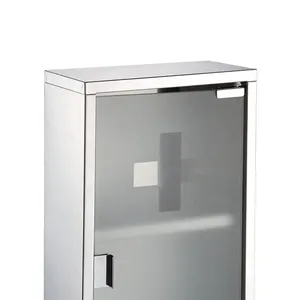 Armoire à pharmacie murale durable en acier inoxydable pour salle de bain/hôpital, boîte organisatrice, trousse de premiers soins, boîte à pilules - Product Image 4