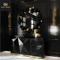 Miroir décoratif de luxe Boca Newton en acier inoxydable, miroir mural haut de gamme pour villa, grand miroir d'entrée pour couloir
