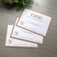 Cartes de visite personnalisées imprimées 300 g/m² en papier d'art mat Cartes-cadeaux de magasin à prix réduits avec votre design