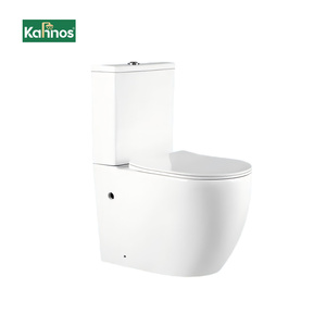 Two <b>Piece</b> Toilet <b>Set</b> Easy Installation Design Standard Floor Mounted Saving Eco Friendly Des <b>White</b> Ceramic Home Bathroom Commode - Product Image 1