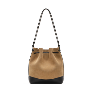 Bolso bandolera retro con cordón ajustable para mujer, estilo cubo, imitación de cuero de gamuza, bolso de mano de lujo para mujer. - Product Image 6