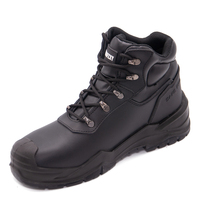 Bottes de sécurité en cuir véritable, chaussures de travail à embout composite, anti-perforation, chaussures de sécurité industrielles respirantes, mi-montantes, semelle en caoutchouc PU