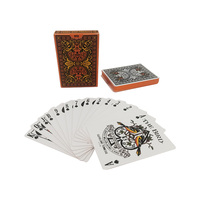 Jeu de cartes de poker personnalisé Solitaire Original Standard avec bord doré plaqué or, 52 cartes