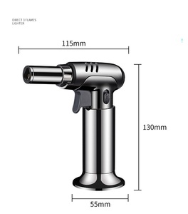Briquet de cuisine au butane rechargeable avec verrouillage de la flamme, contrôle de la flamme et support de base pour la cuisson (butane non inclus) G25-764 - Product Image 2
