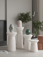 Présentoir de jardin élégant en forme de pilier, colonne florale unique, support décoratif pour lit de fleurs, cylindre d'exposition