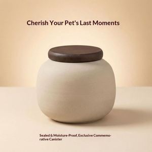 Custom Modern Design Handmade Airtight <b>Ceramic</b> Teardrop <b>Dog</b> Cremation Memorial Urn for Funeral Ashes - Product Image 2