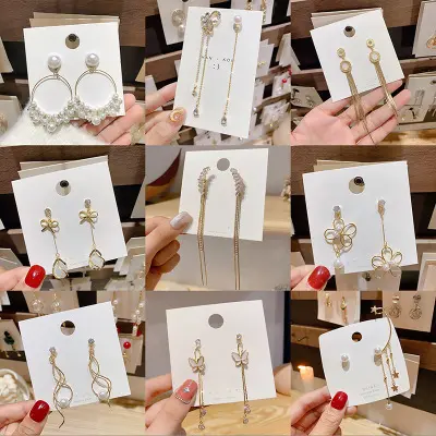 S925 Silver Needle Pearl Tassel Earrings Female Design Sense Retro Long Drop Earrings Accessories Wholesale