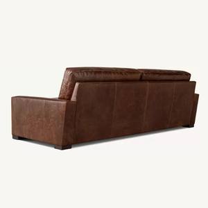 <span class=keywords><strong>Sofa</strong></span> kulit cokelat kualitas bagus Vintage desain baru untuk ruang tamu - Product Image 4