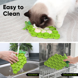 Alfombrilla de silicona con ventosas para alimentación de mascotas estilo uva, comedero para gatos, productos para perros y gatos, comederos fáciles de usar - Product Image 4