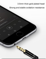 Câble audio stéréo à quatre pôles AUX DC 3,5 mm, câble d'extension audio pour casque de téléphone portable, pour voiture, téléviseur, lecteur DVD, haut-parleur