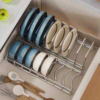 Rak Piring Stainless Steel MIXWARES, Organizer Dapur, Tempat Piring, Pengering untuk Mangkuk, Piring, dan Meja Dapur